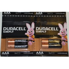 Батарейки Duracell Simply AAА (LR03) щелочные 1.5V мизинчиковые 4 шт