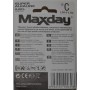 Батарейки пальчиковые MAXDAY Super Alcaline R14 1,5V, 12шт/уп мощные батарейки размер - C