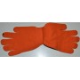 Перчатки трикотажные х\б рабочие оранжевые с ПВХ точкой