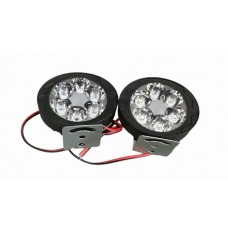 Фара LED L7-9W кругла D-54  FLOOD 9-85V DC 1,5W 6щт. 6000К IP67 900 LM