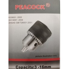 Патрон для дрели с ключом Peacock 3-16 мм - 1/2