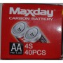 Батарейки пальчикові MAXDAY Carbon battery R6P 1,5V, AA пальчикові 40шт/уп