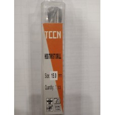 Сверло по металлуTCCN  HSS 15 мм,(уп.1 шт) с проточенным  хвостовиком 10 мм.