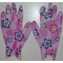 Перчатки садовые с полиуретановым покрытием размер 8-9 фиолетовые