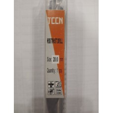 Сверло по металлу TCCN HSS 20.0 мм с проточенным хвостовиком 10 мм