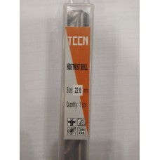Сверло по металлу TCCN  HSS 22 мм,(уп.1 шт.) с  проточенным хвостовиком 10 мм.